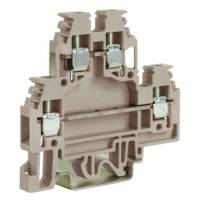 DAS.4GR(Ex), 2х уровневый проходной зажим серый 4 кв.мм DKC