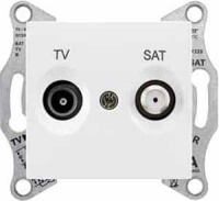 Розетка TV-SAT проходная 4dB Schneider Electric Sedna Белый