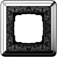 Рамка 1-постовая Gira ClassiX Art Хром/Черный