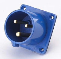 Вилка для скрытой проводки 613 2Р+РЕ 16А 220В IP44 В DEKraft