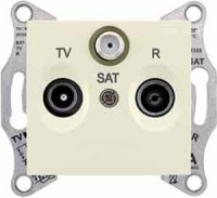 Розетка TV/R-SAT проходная 8dB Schneider Electric Sedna Бежевый