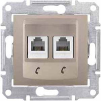 Розетка телефонная 2-ая RJ11 Schneider Electric Sedna Титан