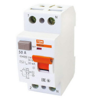 Устройство защитного отключения 2P 50A тип AC 30mA TDM ВД1-63