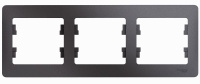 Рамка 3-постовая горизонтальная Systeme Electric Glossa Графит
