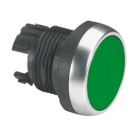 Кнопка с пружинным возвратом ∅ 22,3 - Osmoz - для комплектации - потайная головка - без подсветки - зеленый Legrand