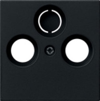 Накладка TV-FM/(SAT) розетки Gira System-55 Черный матовый