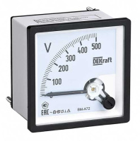 Вольтметр аналоговый шкала 300В AC 72х72мм КТ 1,5 DEKraft ВМ