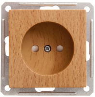 Розетка б/з с защитными шторками Wessen 59 Бук