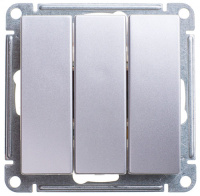 W59 3-клавишный Выключатель, 10АХ, механизм, матовый хром Schneider Electric