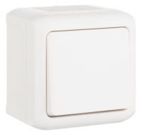 Переключатель 1-клавишный на 2 направления 10A IP44 Legrand Quteo Белый