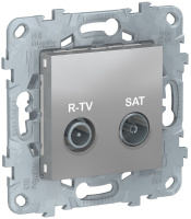 Розетка R-TV/SAT оконечная Schneider Electric Unica New Алюминий