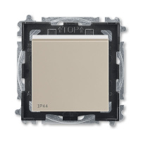 Переключатель одноклавишный IP44 кофе макиато / белый ABB Levit