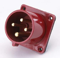 Вилка для скрытой проводки 624 3Р+РЕ 32А 380В IP44 В DEKraft