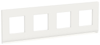 Рамка 4-постовая горизонтальная Schneider Electric Unica New Pure Белое стекло/Белый