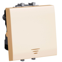 Кнопка одноклавишная модульная, "Avanti", "Ванильная дымка", 2 модуля DKC