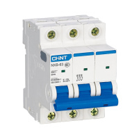 Автоматический выключатель NXB-63 3P 10A 6кА х-ка B CHINT