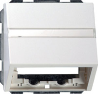 Накладка с опорной пластиной и полем для надписи для вставок устройств связи Gira System-55 E22 Белый глянец