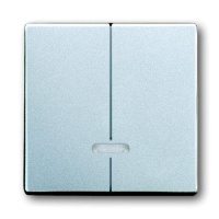 Клавиша для 2-канального светорегулятора 6565 U ABB Solo/Future Серебристо-алюминиевый