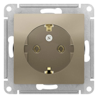 Розетка с заземлением 16A механизм Schneider Electric AtlasDesign Шампань