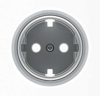 Накладка розетки с заземлением с плоской поверхностью / кольцо ABB Skymoon Хром 8688.9 CR