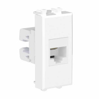 Телефонная розетка RJ-12 без шторки модульная 1 модуль DKC Avanti Белое облако