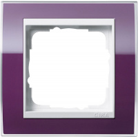 Рамка 1-постовая Gira Event Clear Темно-фиолетовый/Белый глянец