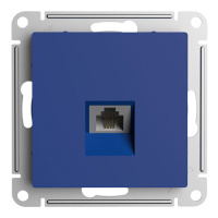 SE AtlasDesign Розетка телефонная RJ11 Аквамаринин механизм