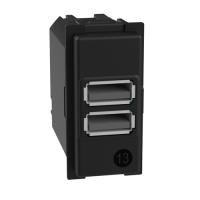 Зарядное устройство USB с 2 портами типа А -15 Вт Bticino LivingNow