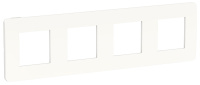 Рамка 4-постовая Schneider Electric Unica New Studio Color Белый/Белый