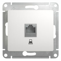 Розетка компьютерная RJ45 кат.5e Systeme Electric Glossa Белый