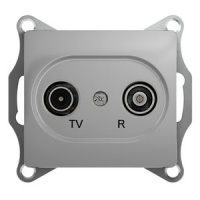 Розетка TV-R проходная 4dB Schneider Electric Glossa Алюминий