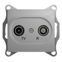 Розетка TV-R проходная 4dB Schneider Electric Glossa Алюминий
