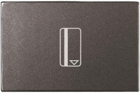 Выключатель карточный 2 мод ABB NIE Zenit Антрацит N2214.1 AN