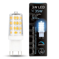 Лампа светодиодная капсульная G9 220-240В 3Вт 4100К диммируемая Gauss Лампа светодиодная капсульная G9 220-240В 3Вт 4100К диммируемая Gauss