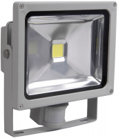 Прожектор LED СОВ c датчиком движения 150х114х102мм 10W 6500K 800Lm угол луча 120°С IP44 Серый IEK СДО01-10Д 