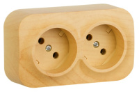 Розетка без заземления 2-ая IP20 Legrand Quteo Сосна