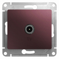 Розетка TV механизм Systeme Electric Glossa Баклажановый
