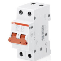Рубильник модульный 2P 25A с красной ручкой ABB SHD202