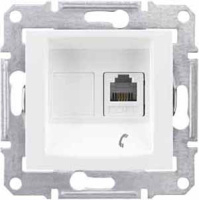 Розетка телефонная 1-ая RJ11 Schneider Electric Sedna Белый