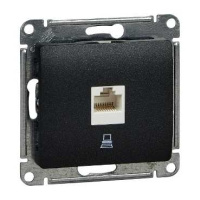 Розетка компьютерная RJ45 кат.5E Systeme Electric Glossa Антрацит