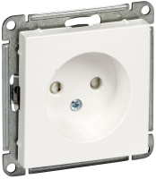 Розетка без заземления с защитными шторками Wessen 59 Белый
