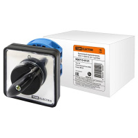 Переключатель кулачковый (0-1) 1P, 10A, 230/400V, IP40/IP20 / белый/черный TDM КПУ11-10/0115