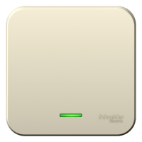 Выключатель 1-клавишный накладного монтажа (cхема 1) с подсветкой 10A 250B Systeme Electric Blanca Молочный