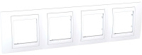 Рамка 4-постовая горизонтальная Schneider Electric Unica Хамелеон Белый/Белый