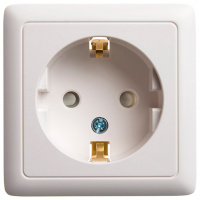 Хит о/у Розетка с заземлением со шторками 16А, 250В, белый. россия Schneider Electric