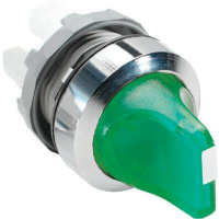 Переключатель M2SS2-21G (короткая ручка) зеленый 2-х позиционный с подсветкой с фиксацией ABB