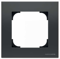 Рамка 1-постовая ABB NIE Sky Черный бархат 8571 NS