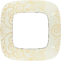 Рамка 1-постовая Legrand Valena Allure Нарцисс золото