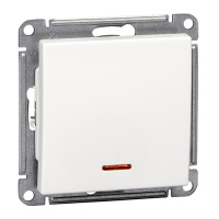 W59 1-клавишный Выключатель с подсв. 10АХ, механизм, белый Schneider Electric