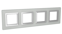 Рамка из натурального стекла, "Avanti", светло-серая, 8 модулей DKC